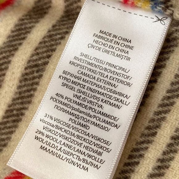 Polo Ralph Lauren Plaid Fringe-Trim Womens Shirt Jacket size Medium New - Picture 8 of 9